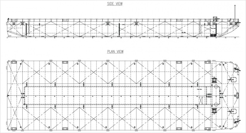 EDT Regas Non Propelled Flat Deck Barge